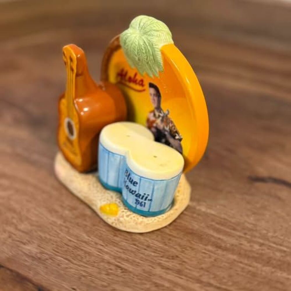Elvis Presley Blue Hawaii Ceramic Salt and Pepper Shaker Set